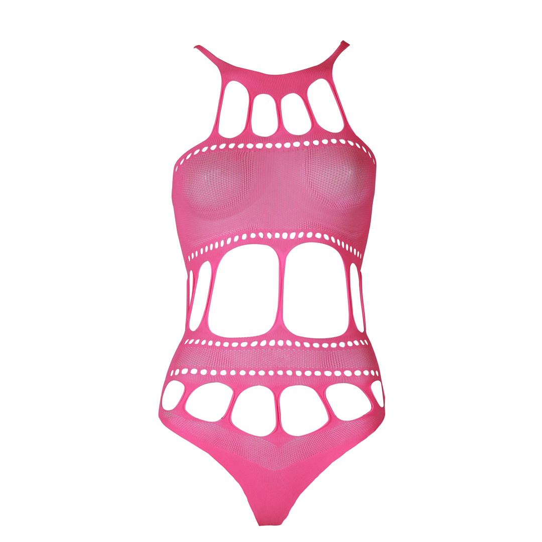 Body with Grecian Neckline - One Size - Neon Pink