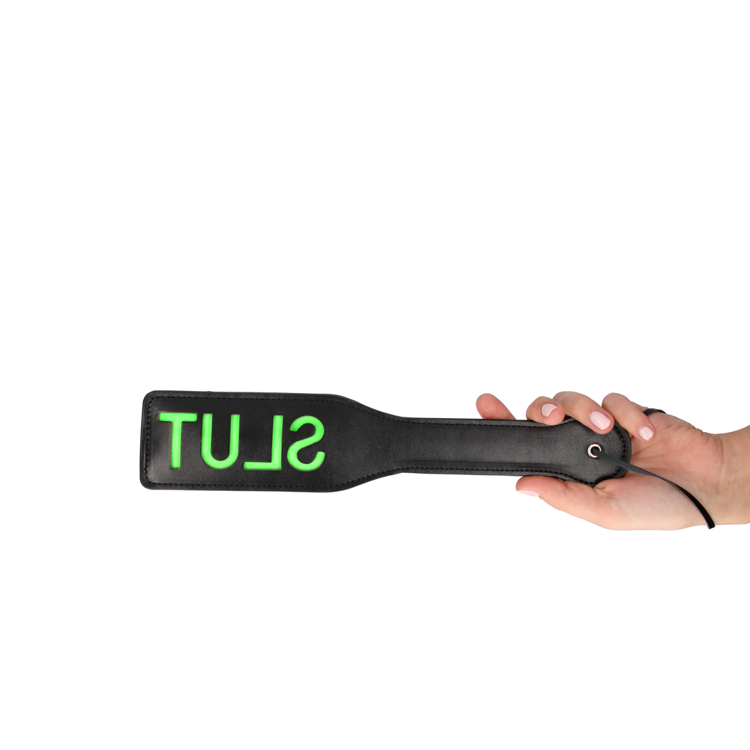 Slut Paddle - Glow in the Dark - Neon Green