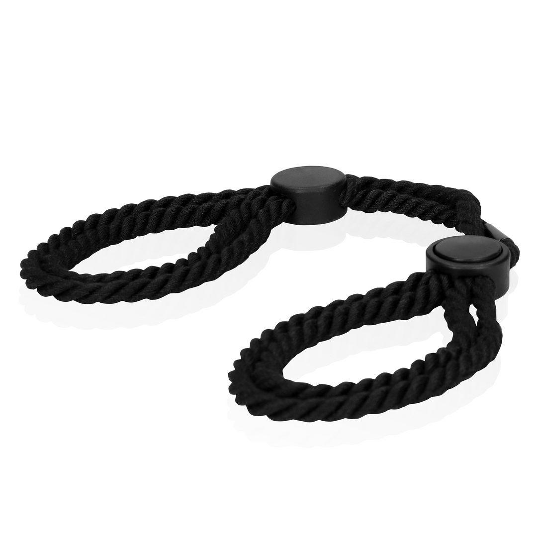 Adjustable Rope Hand Cuffs - Black