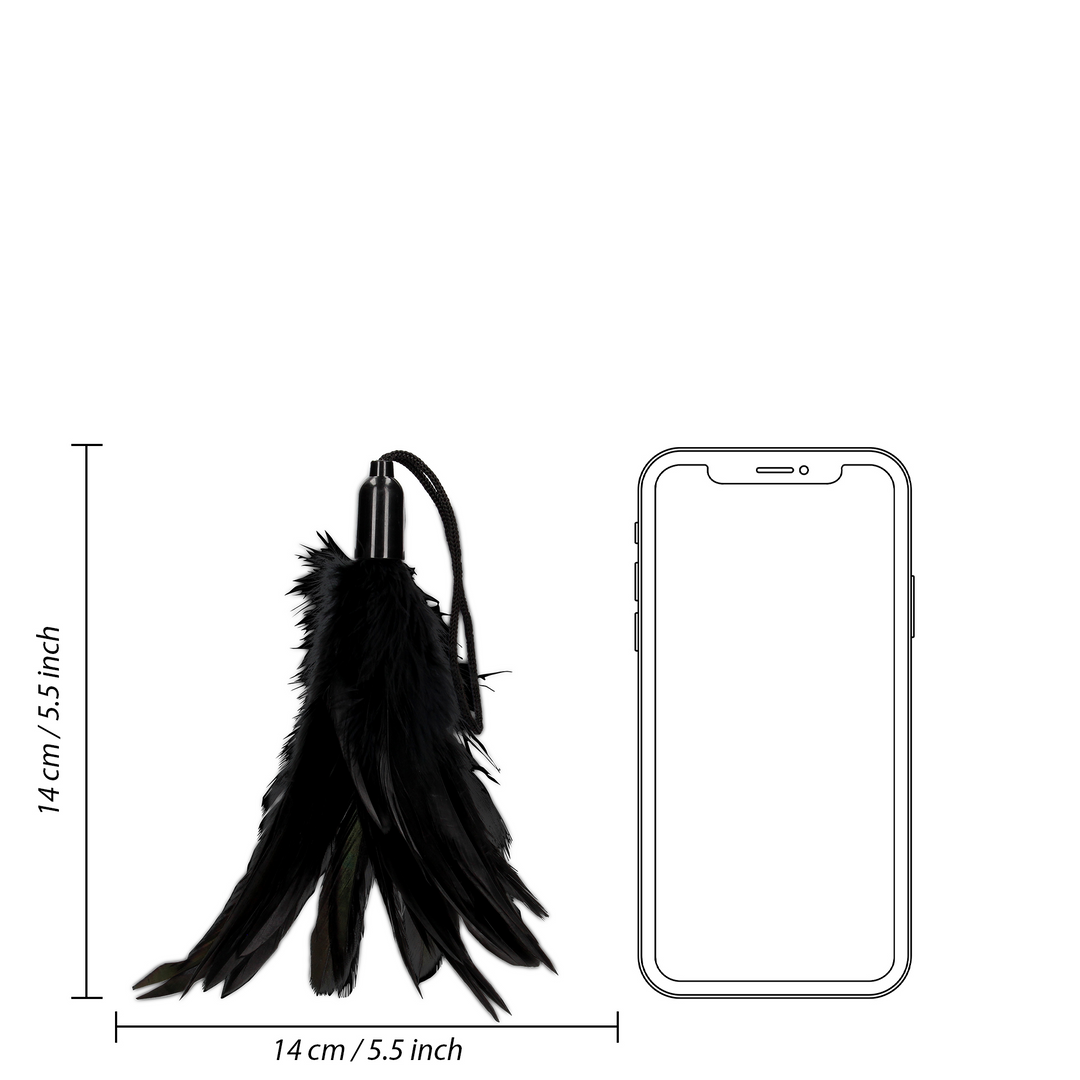 Small Feather Tickler - Black