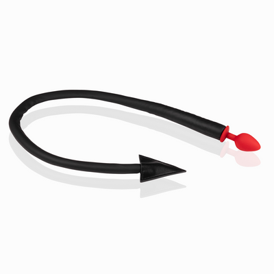 Silicone Anal Plug Devil's Tail - Black/Red