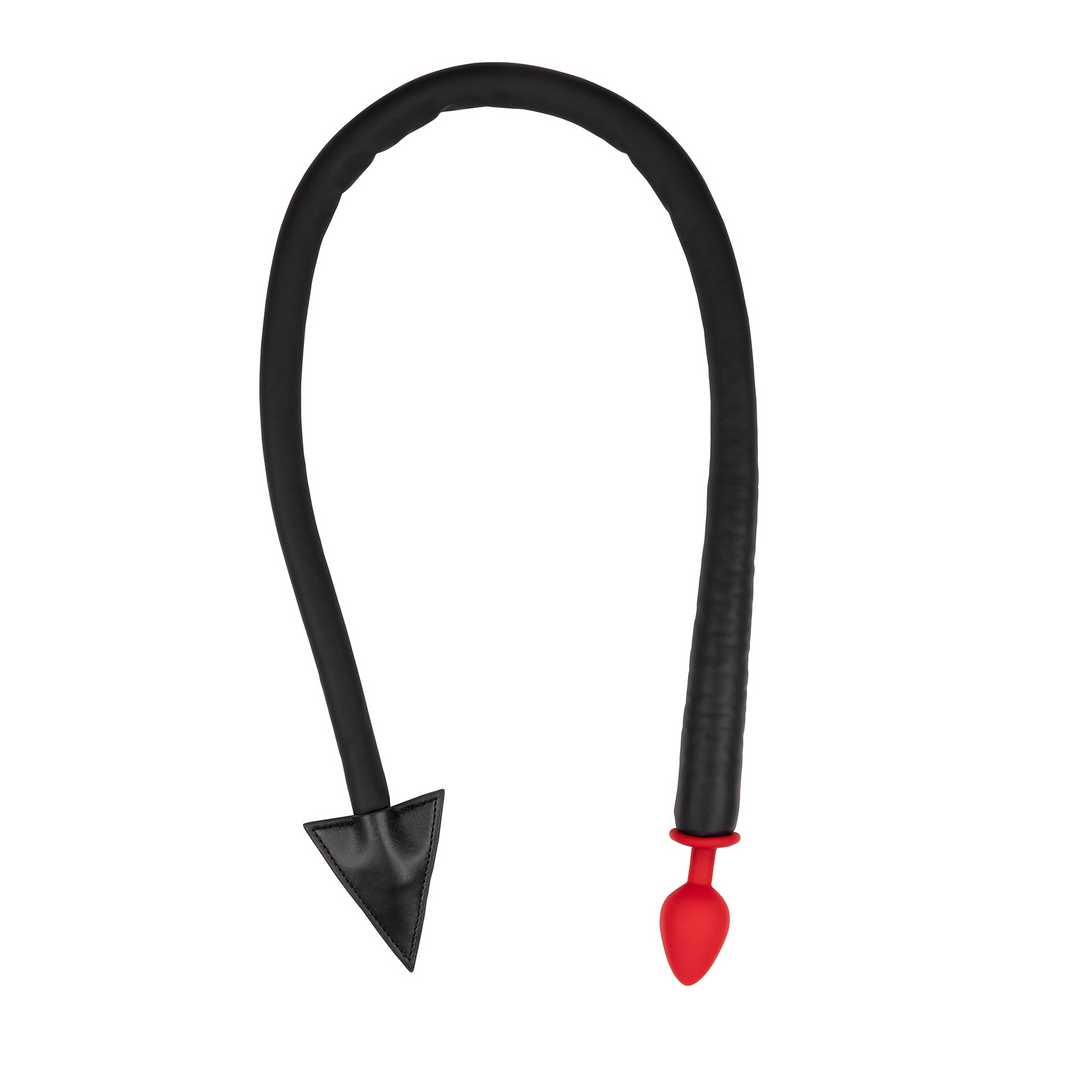 Silicone Anal Plug Devil's Tail - Black/Red