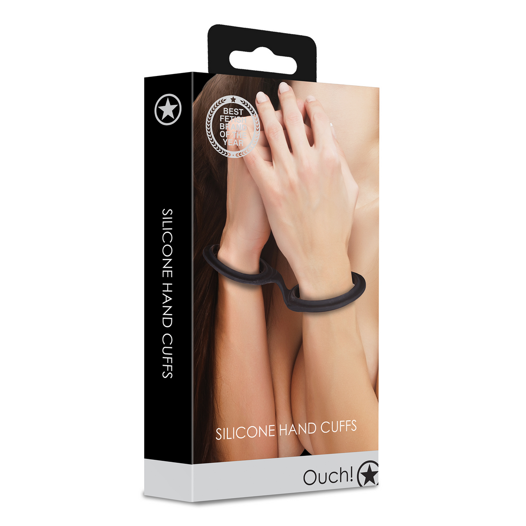 Silicone Hand Cuffs - Black