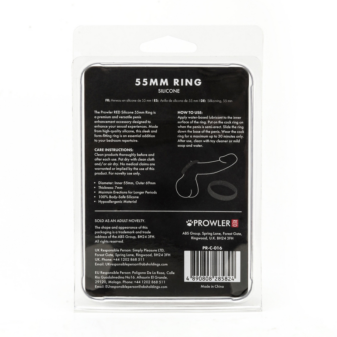 Silicone 55mm Ring - Black