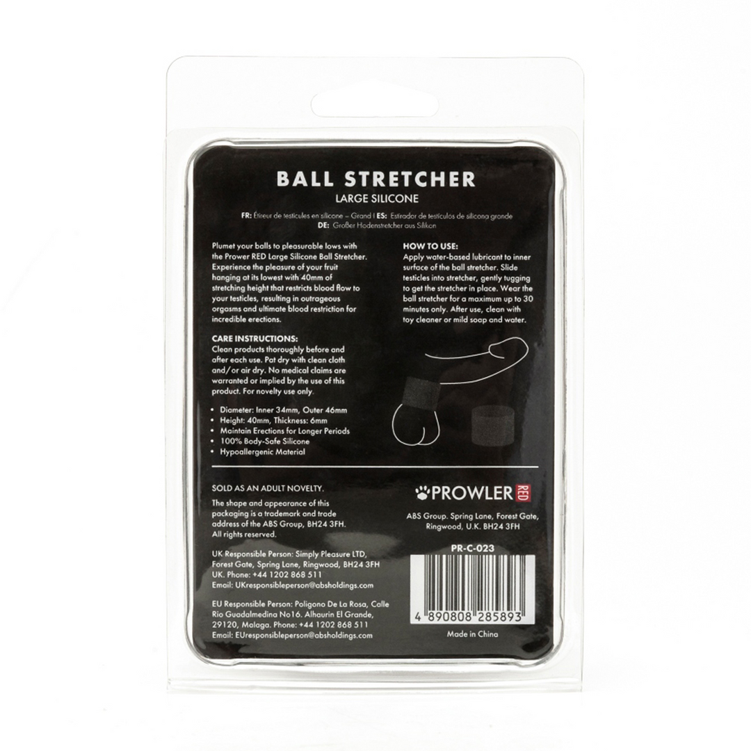 Silicone Ball Stretcher - Large - Black