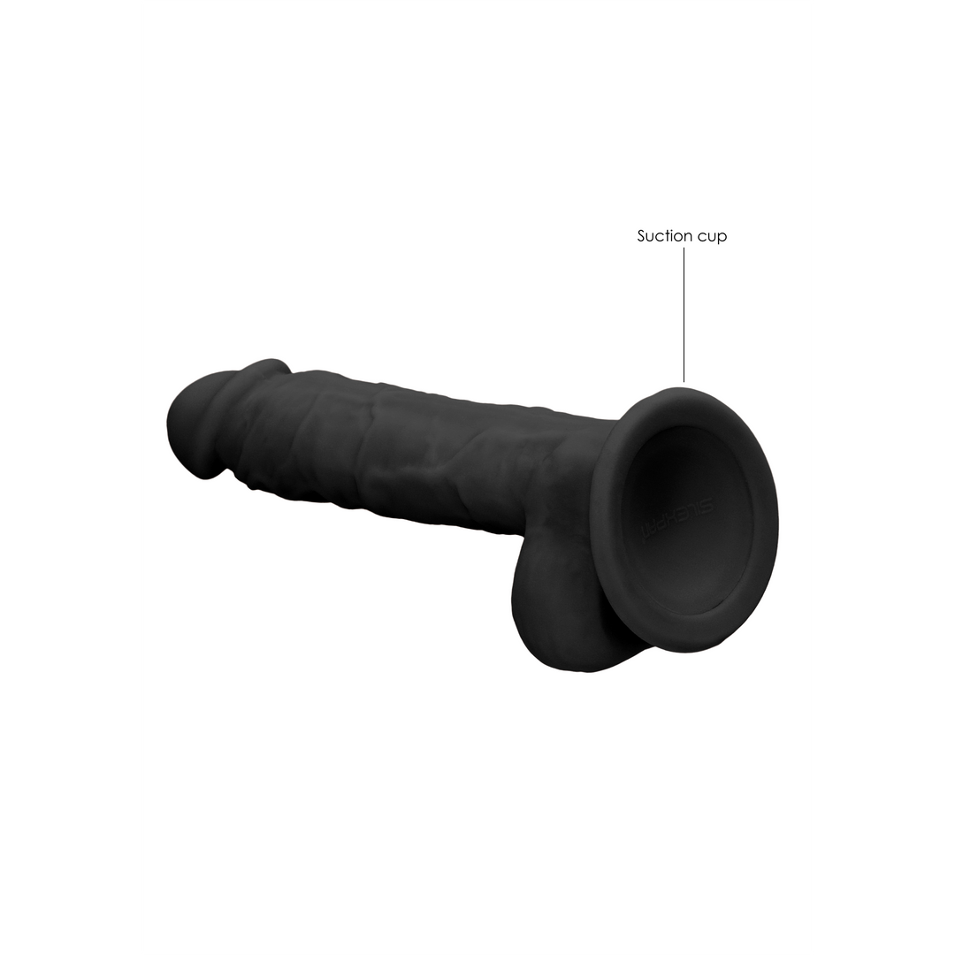 Silicone Dildo with Balls - 7 / 18 cm