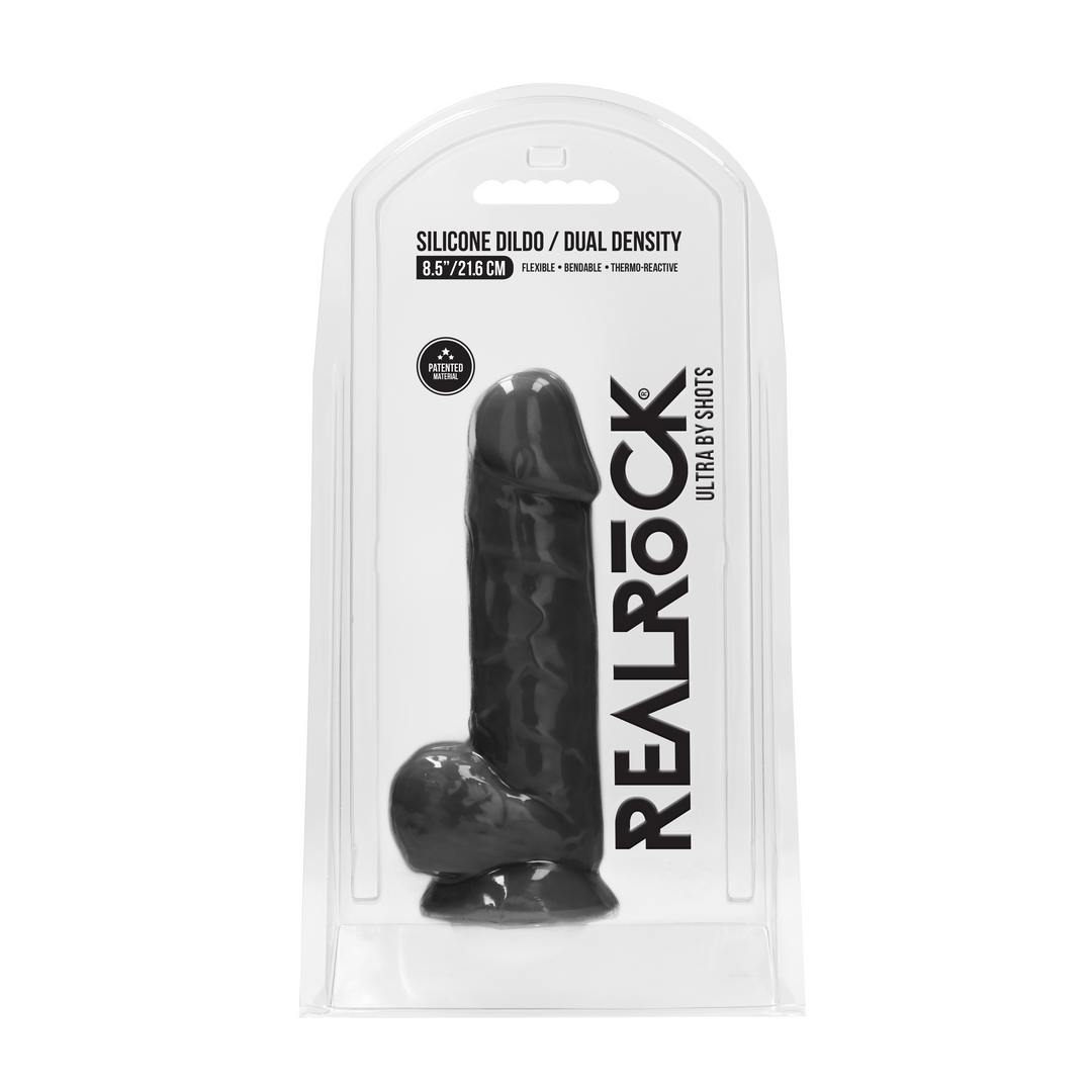 Silicone Dildo with Balls - 9 / 21,6 cm