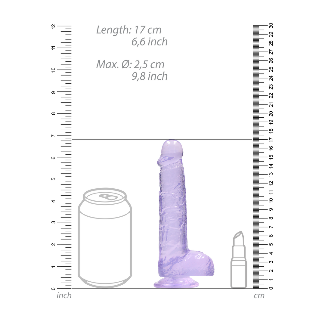 Realistic Dildo with Balls - 6 / 15 cm