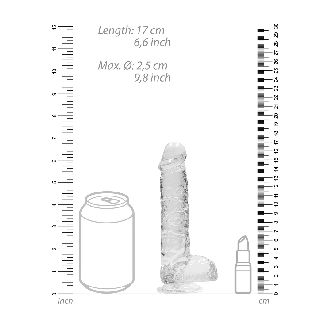 Realistic Dildo with Balls - 6 / 15 cm