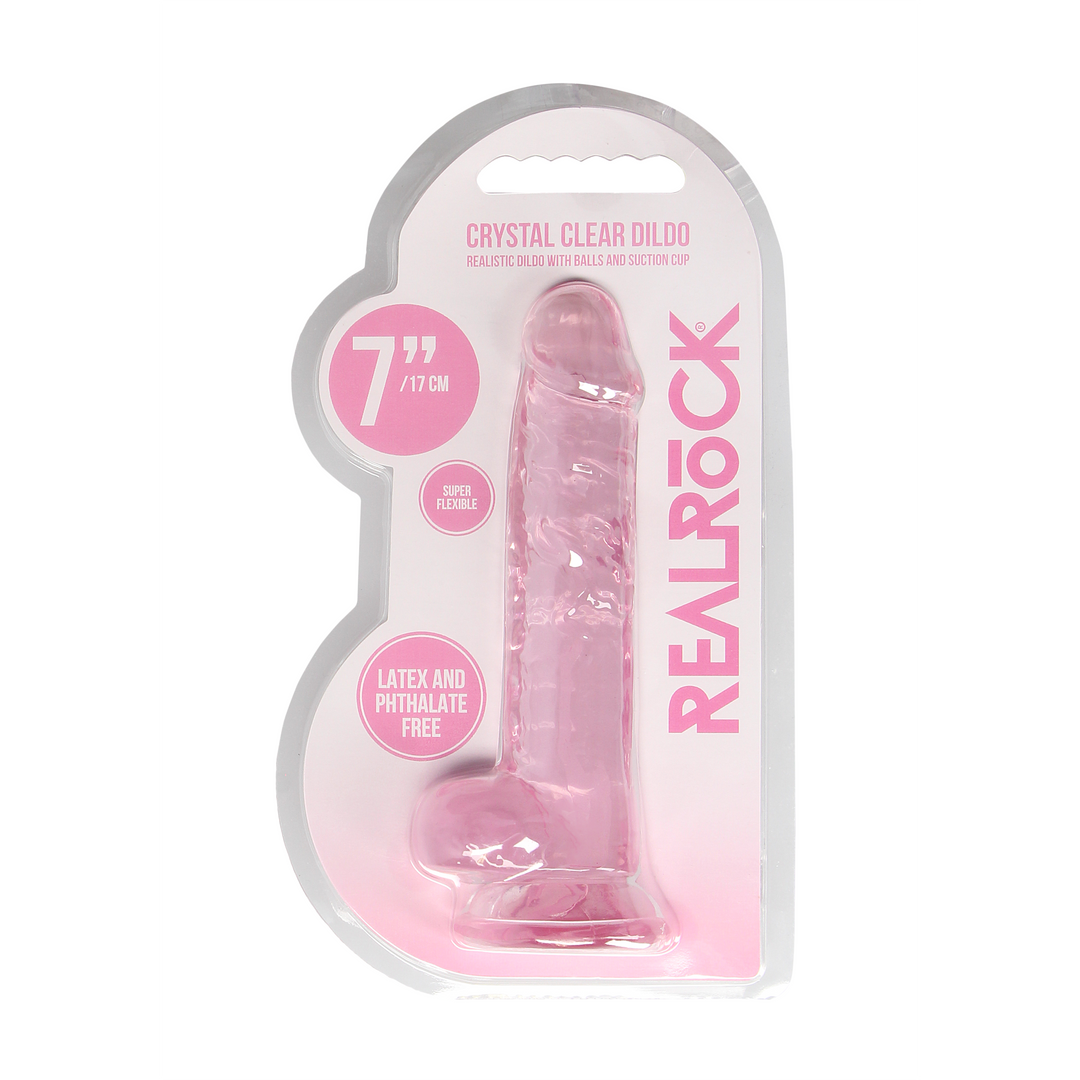 Realistic Dildo with Balls - 7 / 18 cm