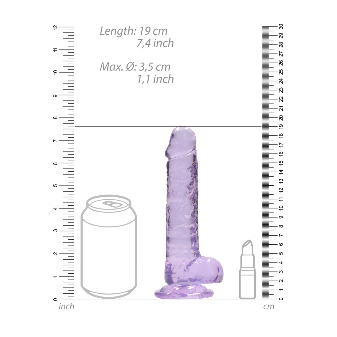 Realistic Dildo with Balls - 7 / 18 cm