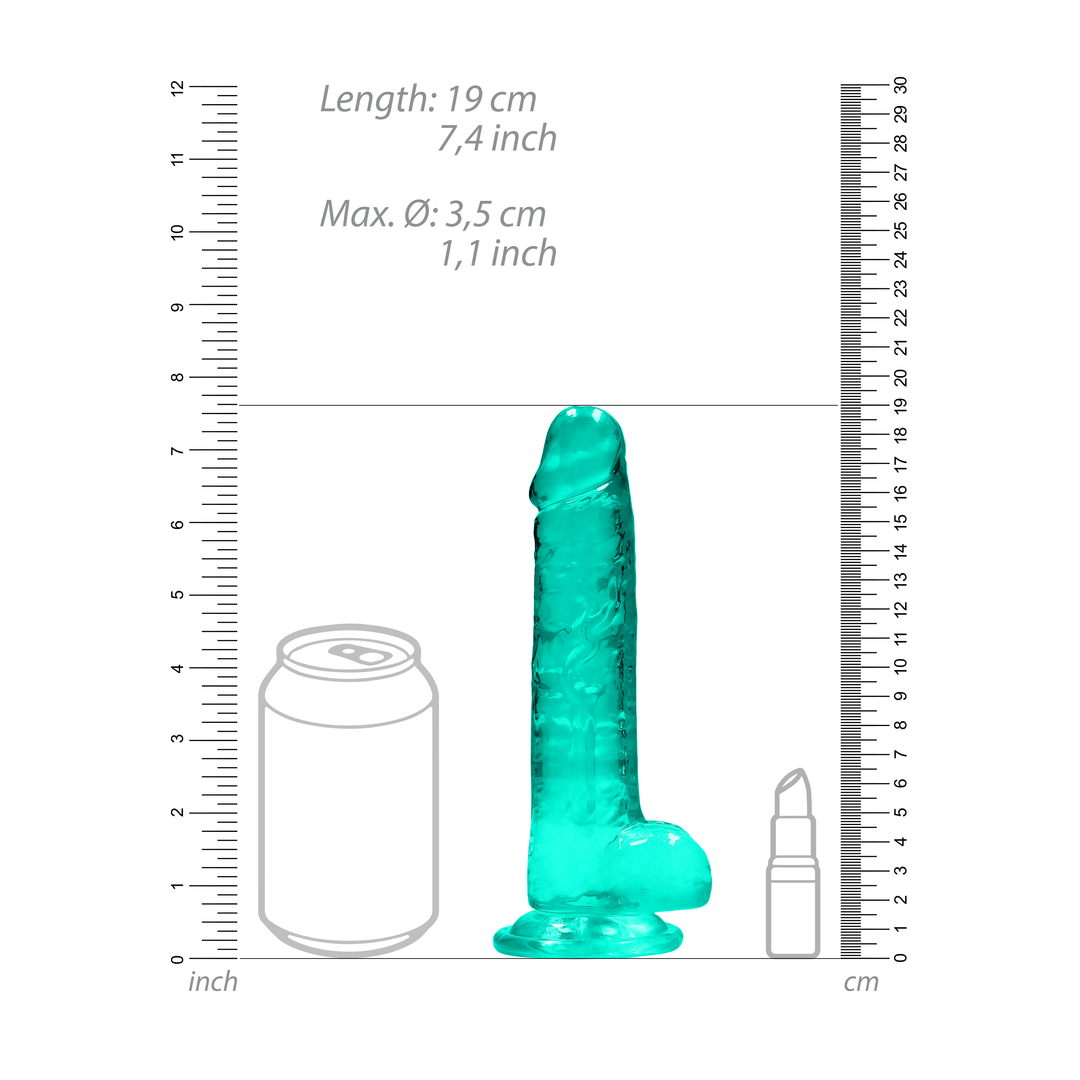 Realistic Dildo with Balls - 7 / 17 cm