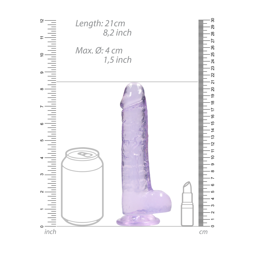 Realistic Dildo with Balls - 8 / 21 cm