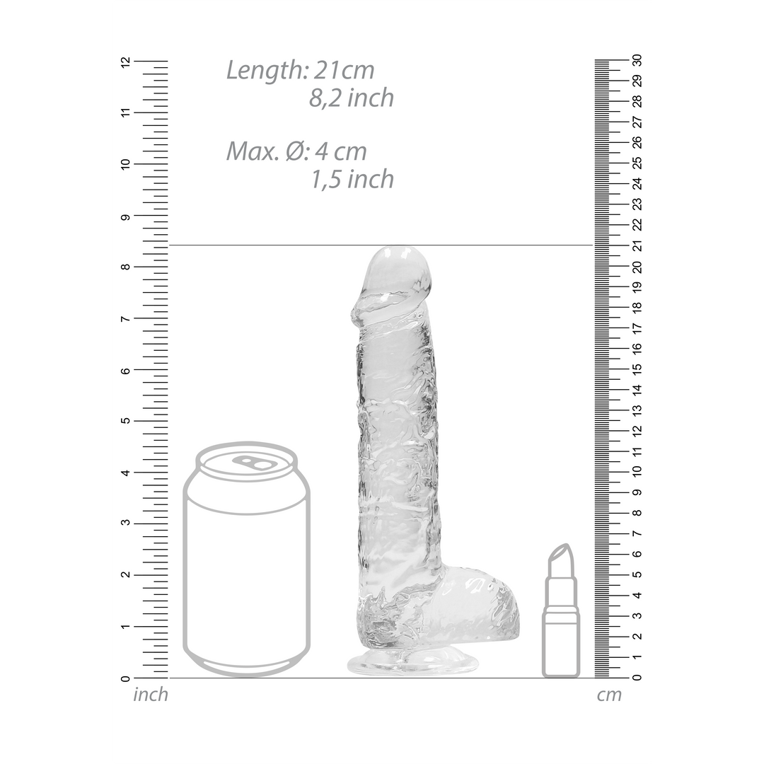 Realistic Dildo with Balls - 8 / 21 cm