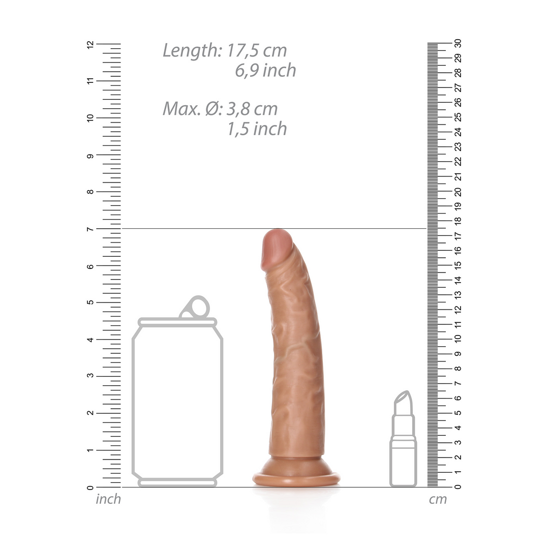 Slim Realistic Dildo with Suction Cup - 6 / 15,5 cm