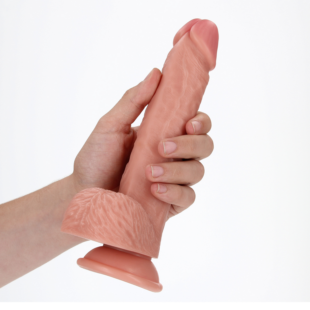 Straight Realistic Dildo with Balls and Suction Cup - 8 / 20,5 cm