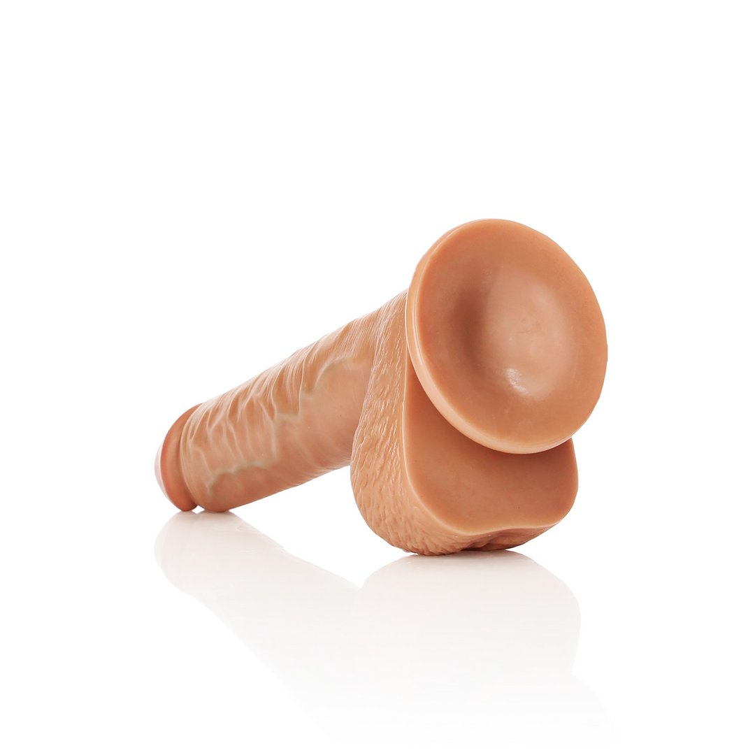 Straight Realistic Dildo with Balls and Suction Cup - 10 / 25,5 cm