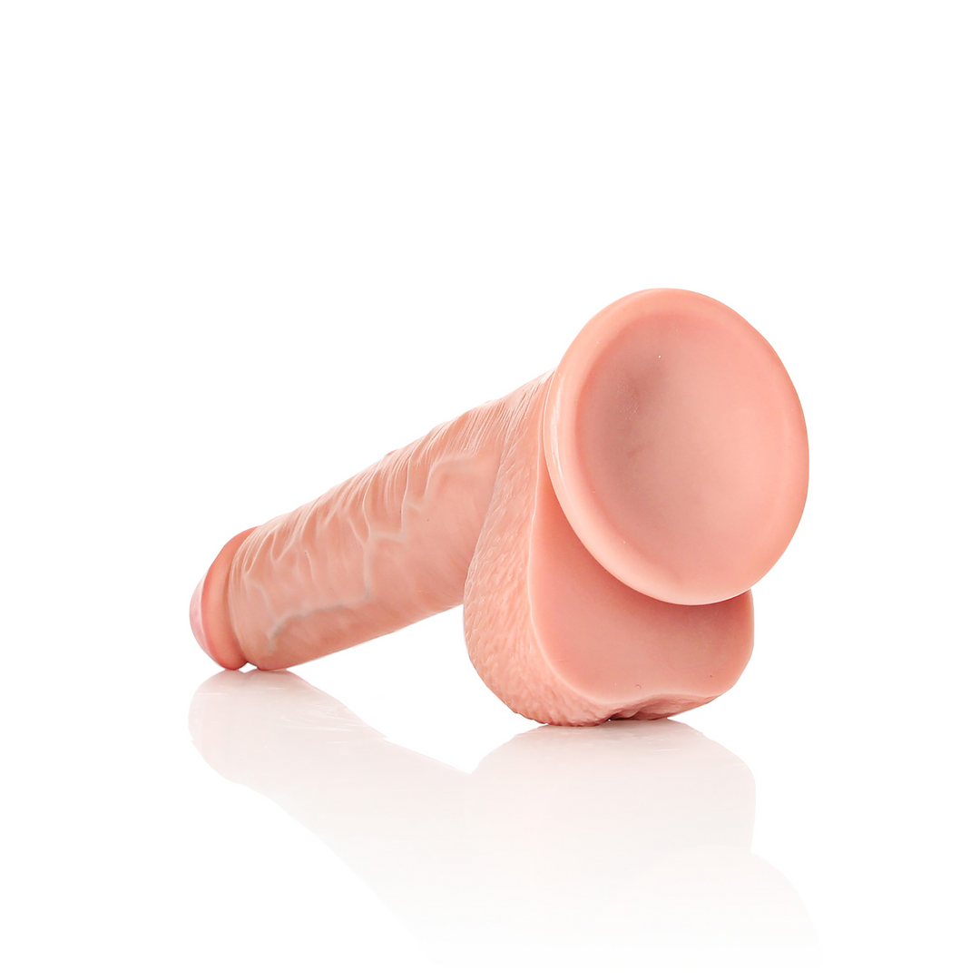 Straight Realistic Dildo with Balls and Suction Cup - 11 / 28 cm