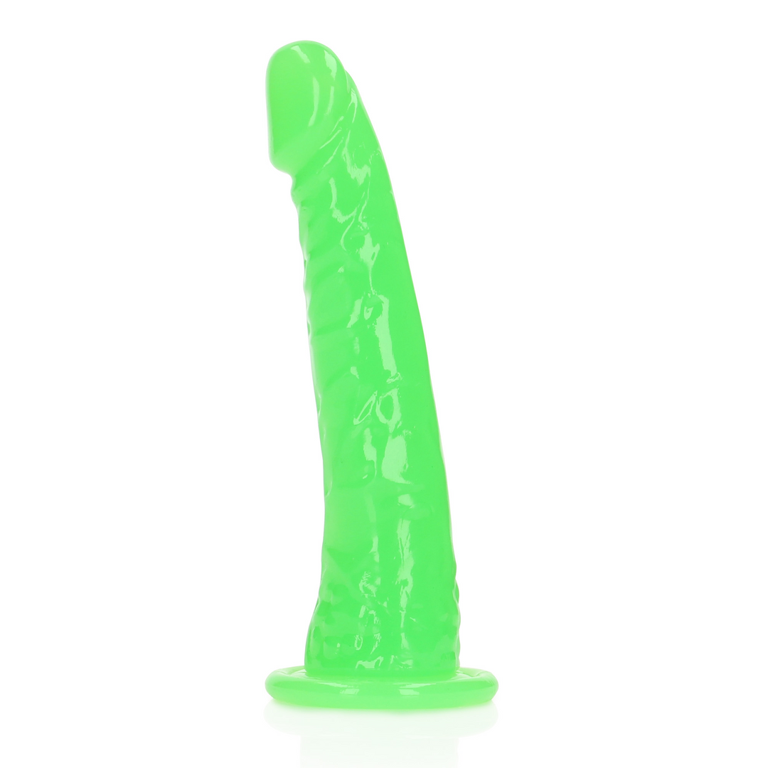 Slim realistischer Dildo mit Saugfuß - Leuchtet im Dunkeln - 6'' / 15,5 cm