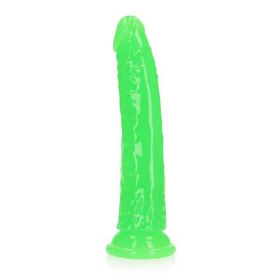 Slim Realistic Dildo mit Saugnapf - Glow in the Dark - 8'' / 20 cm