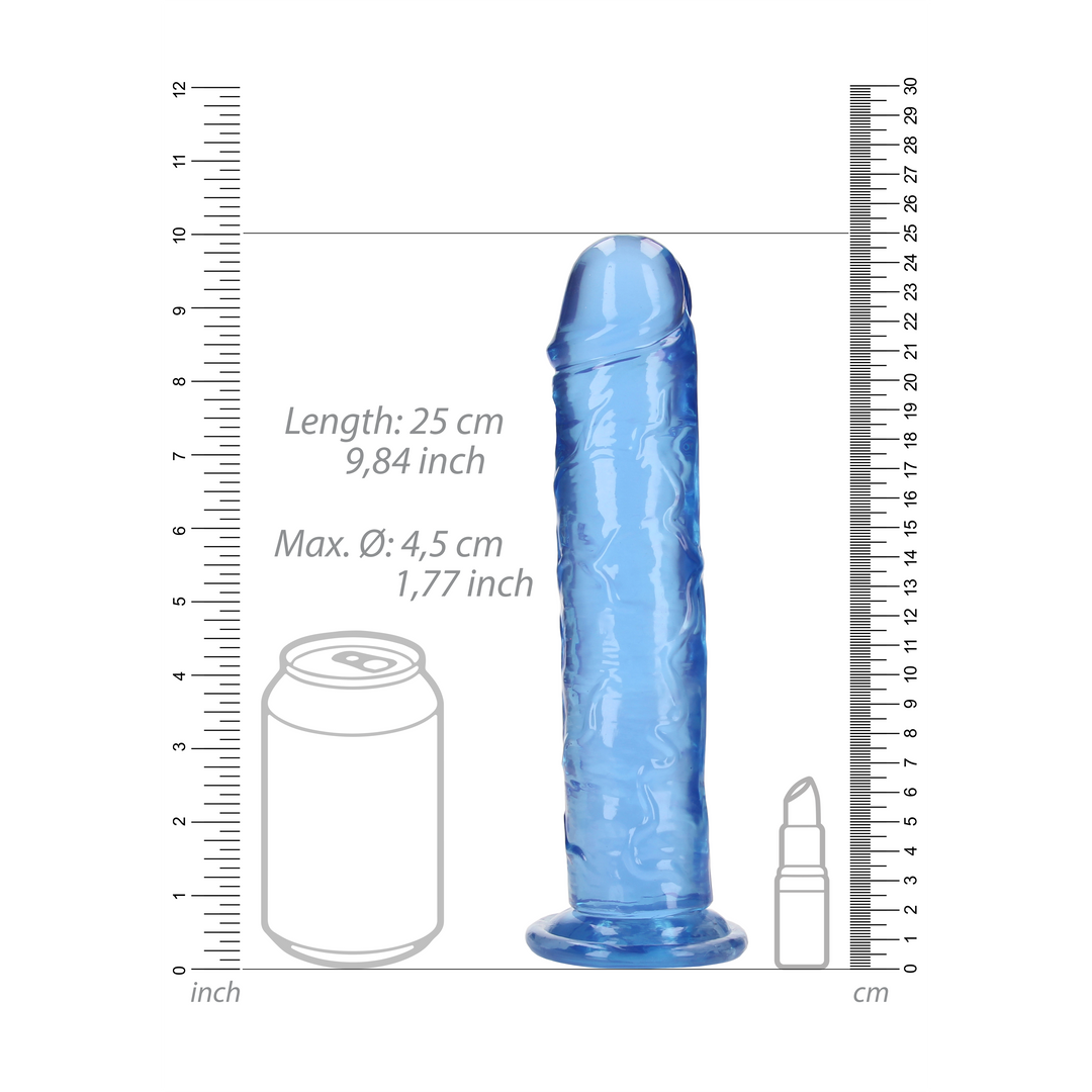 Gerader realistischer Dildo mit Saugnapf - 9'' / 23