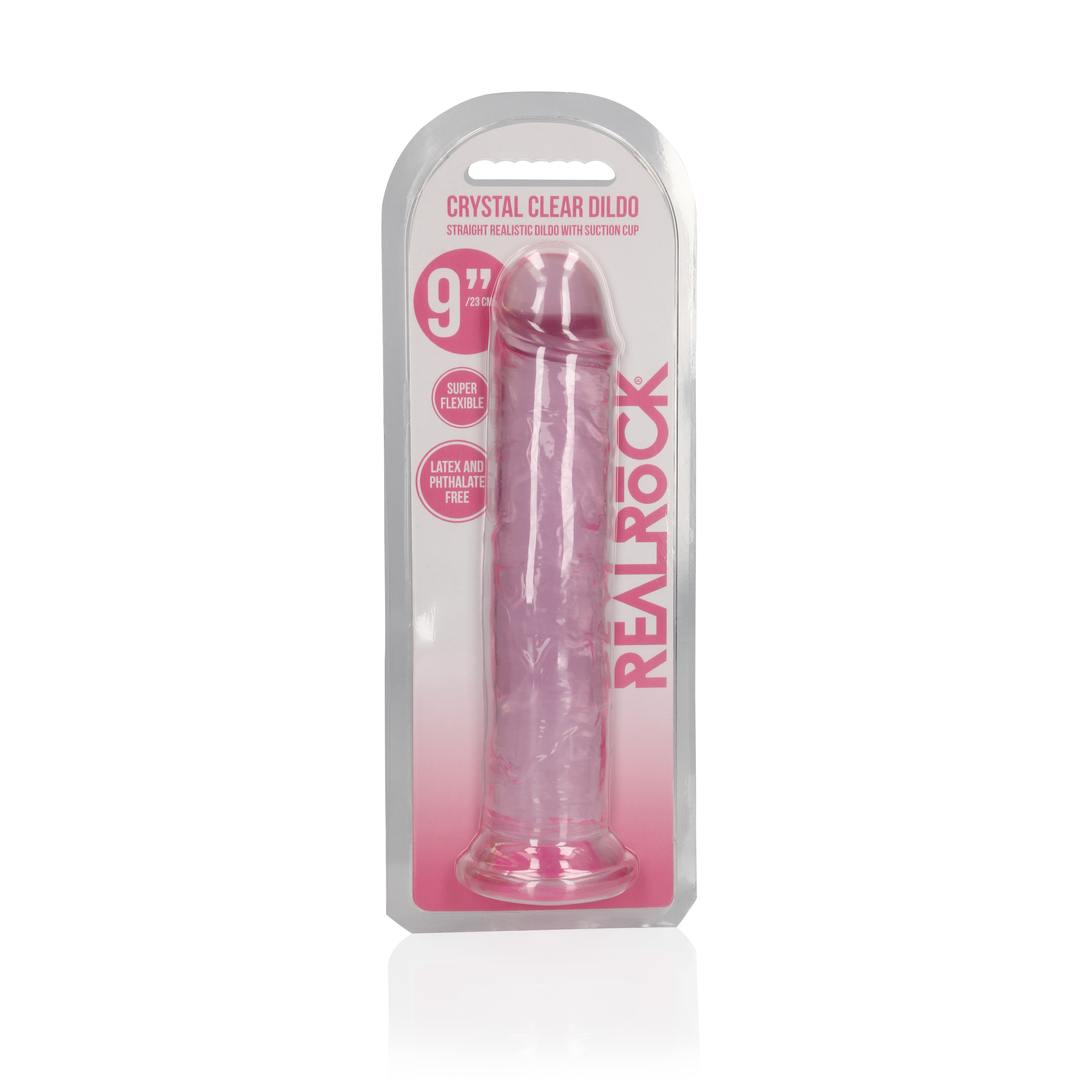 Gerader realistischer Dildo mit Saugnapf - 9'' / 23