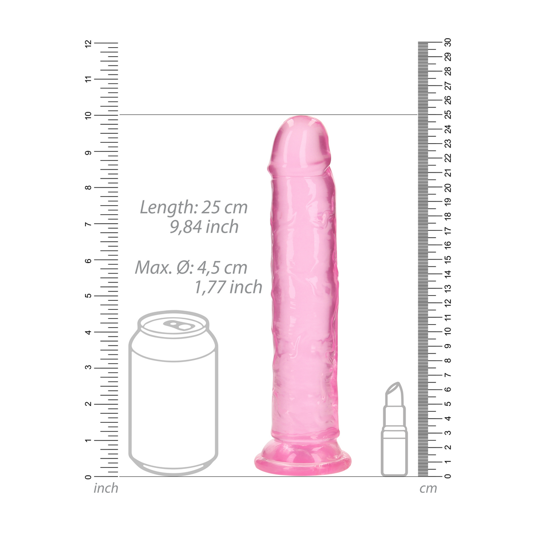 Gerader realistischer Dildo mit Saugnapf - 9'' / 23