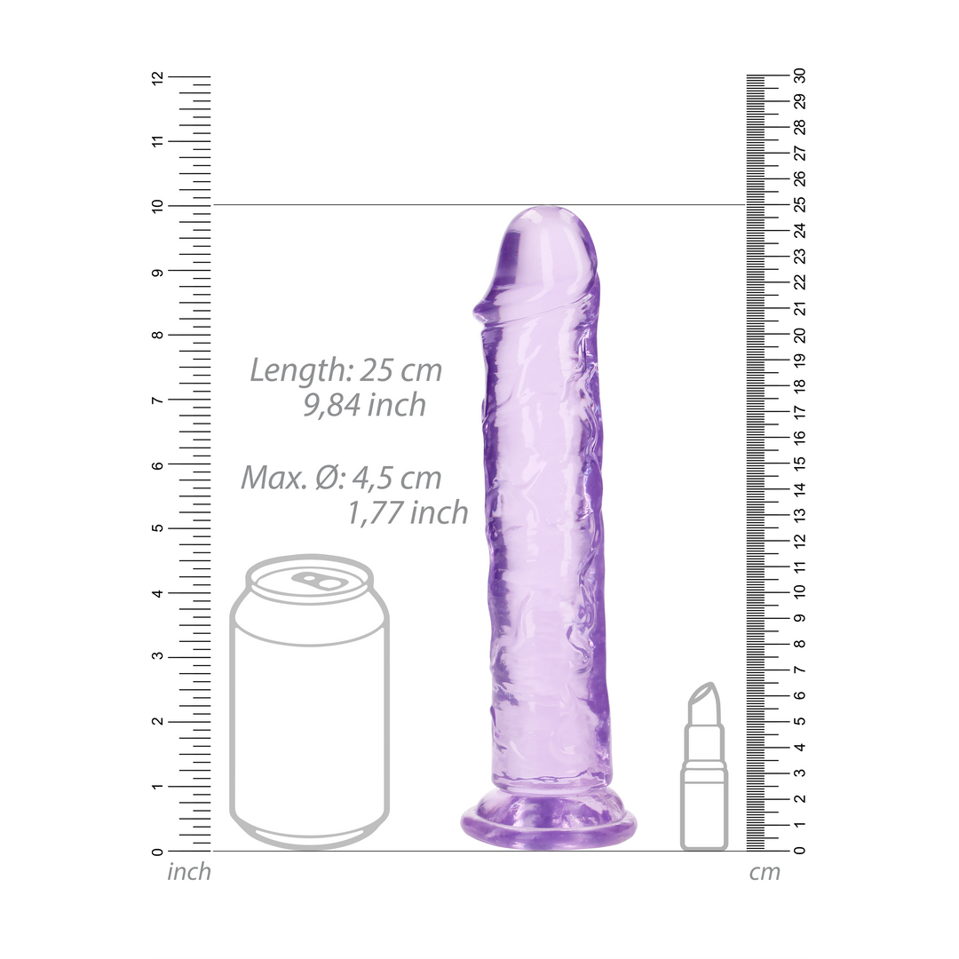 Gerader realistischer Dildo mit Saugfuß - 9'' / 23