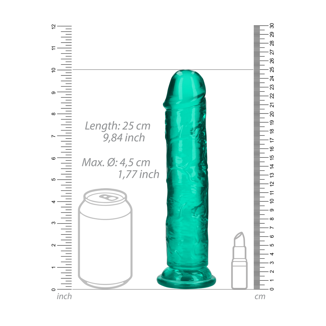 Gerader realistischer Dildo mit Saugnapf - 9'' / 23