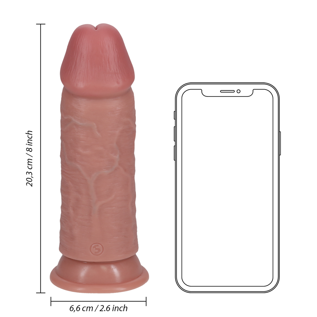 Extra Thick Straight without Balls 8 / 20,3 cm - Flesh