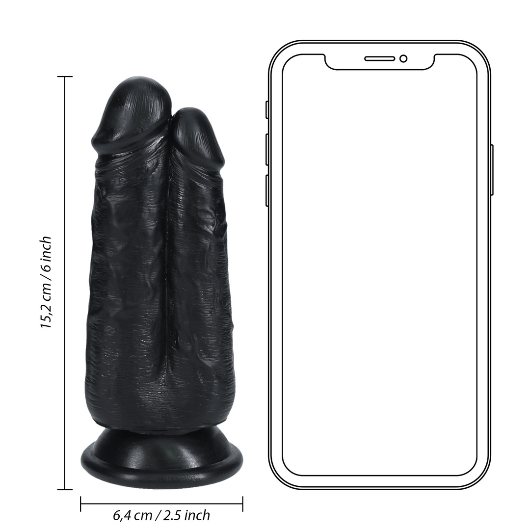 Two in One Dildo 5/6 - 12,7/15,2 cm - Black