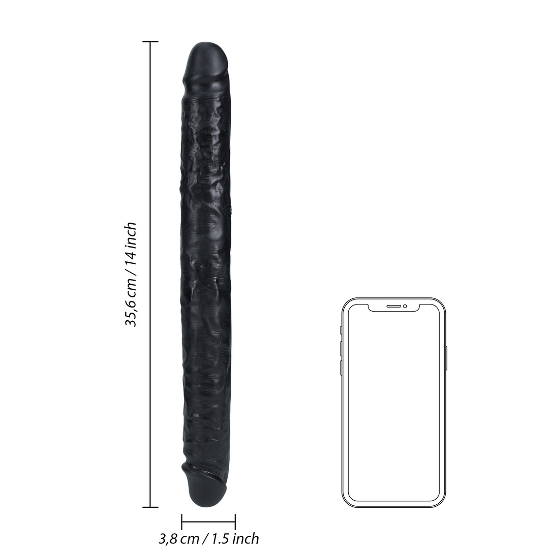 Slim Double Ended Dong 14 / 35,6 cm - Black