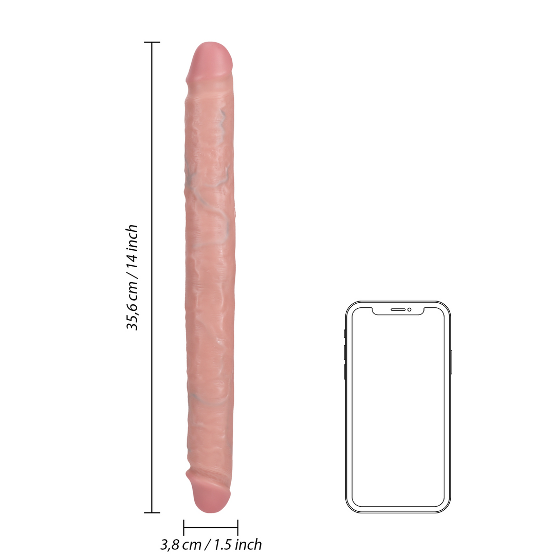 Slim Double Ended Dong 14 / 35,6 cm - Flesh