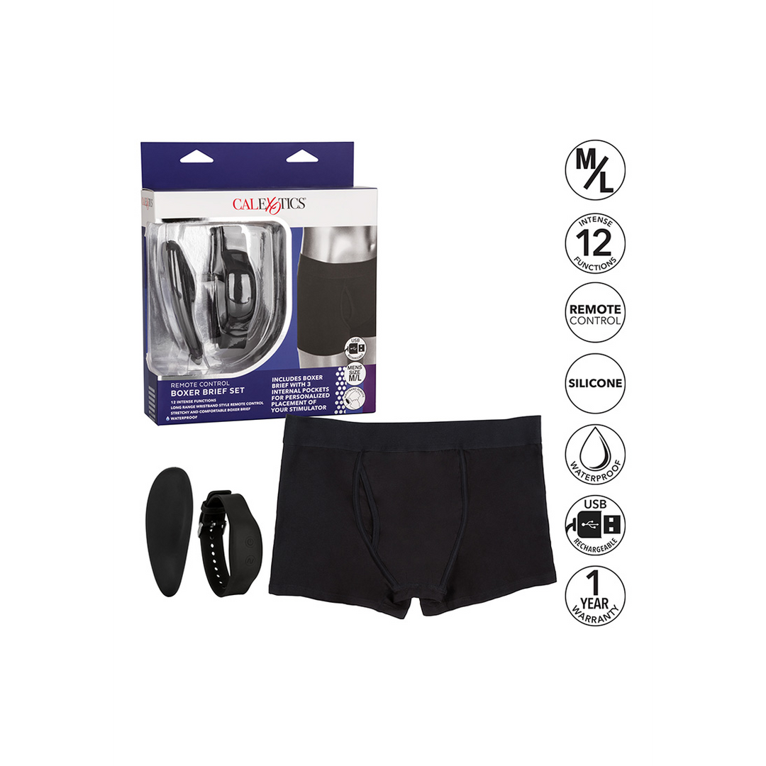 Remote Control Boxer Brief Set M/L - Black