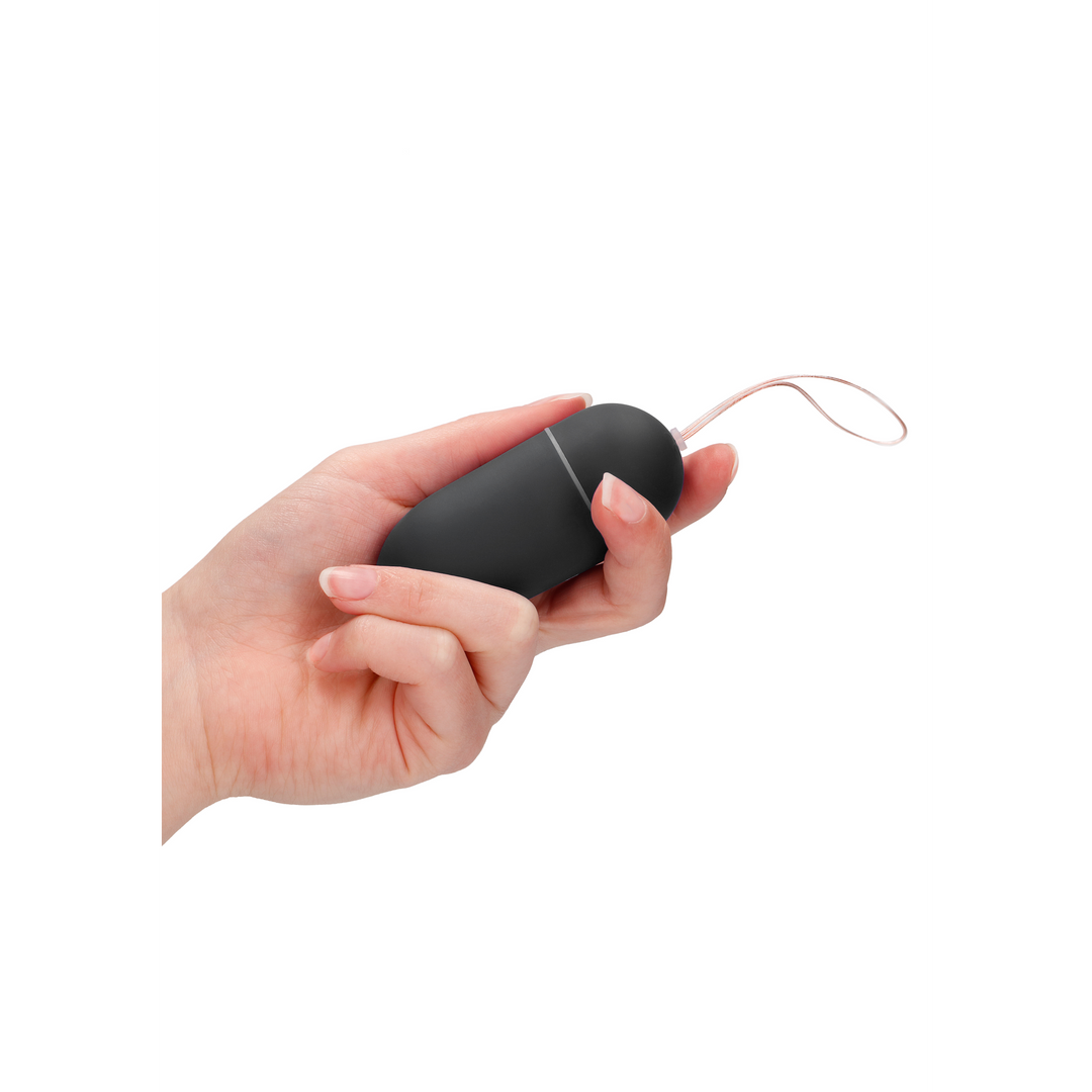 Vibrating Egg with 10 Speeds and Remote Control - L - Black