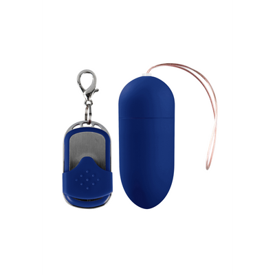 Vibrating Egg with 10 Speeds and Remote Control - L - Blue