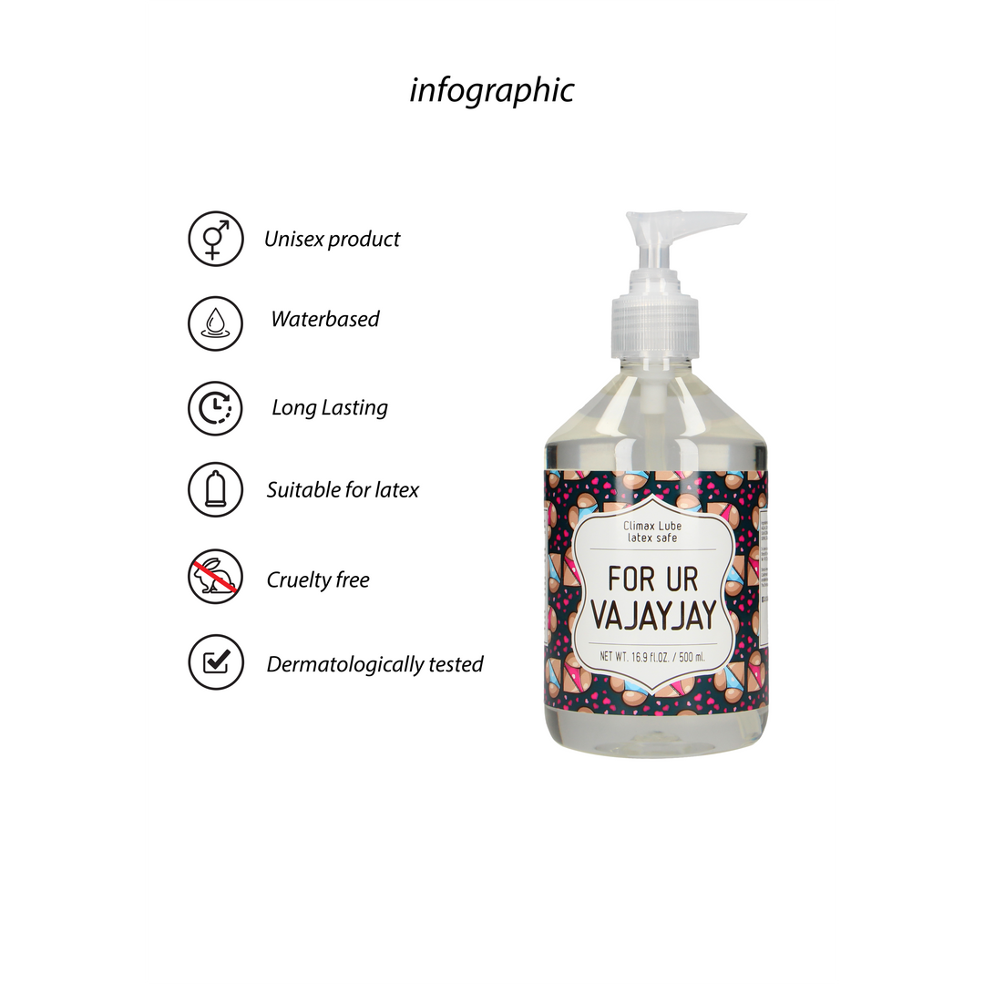 For Ur Vajayjay - Waterbased Lubricant - 17 fl oz / 500 ml