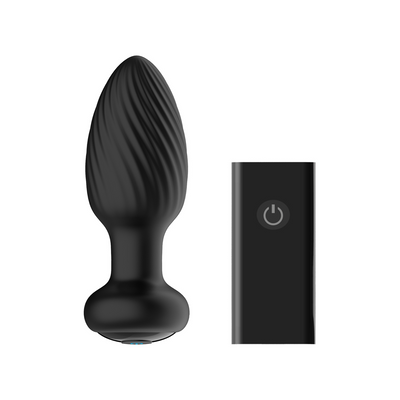 Tornado - Fernbedienung Rotierender Butt Plug - Schwarz