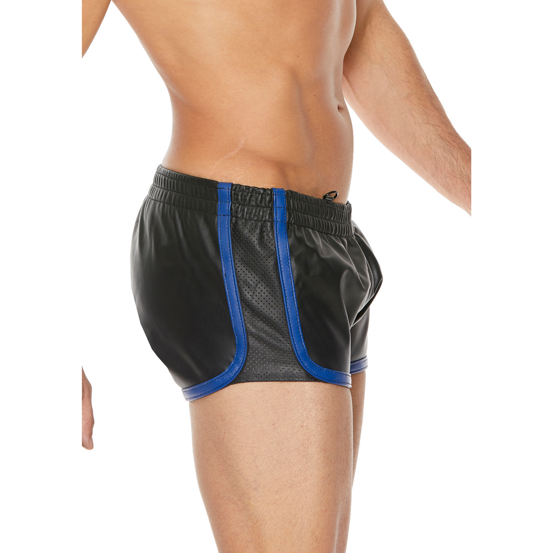 Leather Versatile Shorts - S/M - Blue