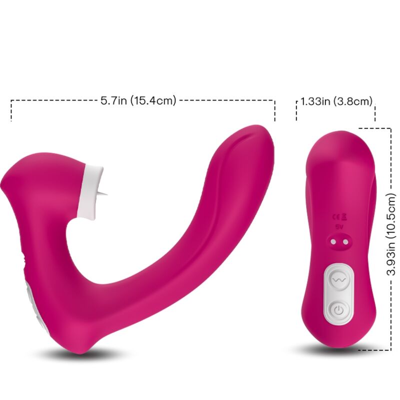 ARMONY - SECRETKISS LECKEN VIBRIERENDE KLITORIS & VIBRATOR GEBOGENES FUCHSIA