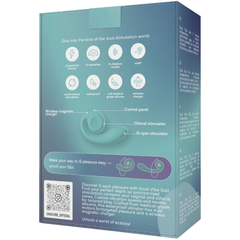 SNAIL VIBE - GIZI DUAL STIMULATOR TÜRKIS