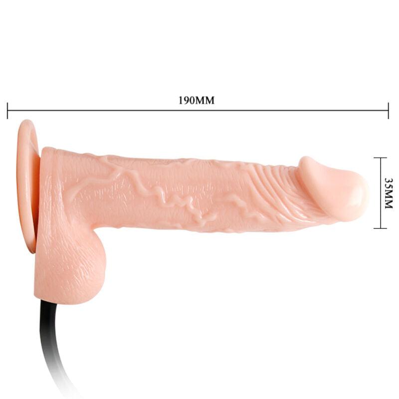 BAILE - REALISTISCHER AUFBLASBARER DILDO MIT SAUGNÄPFEN 15 CM