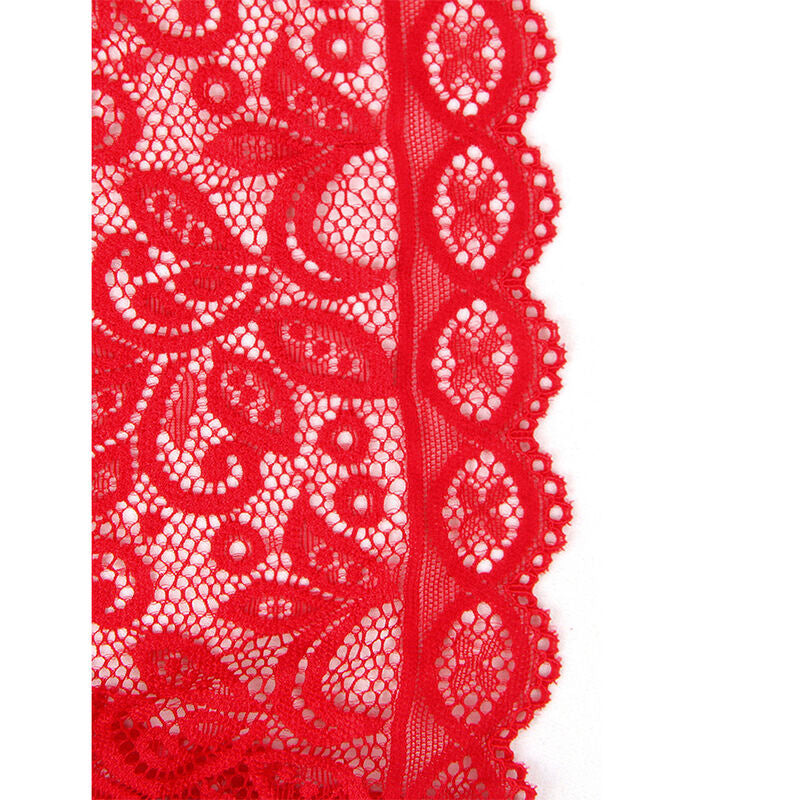 SUBBLIME - 953874 BODYSUIT MIT OFFENEN CUPS ROT S/M