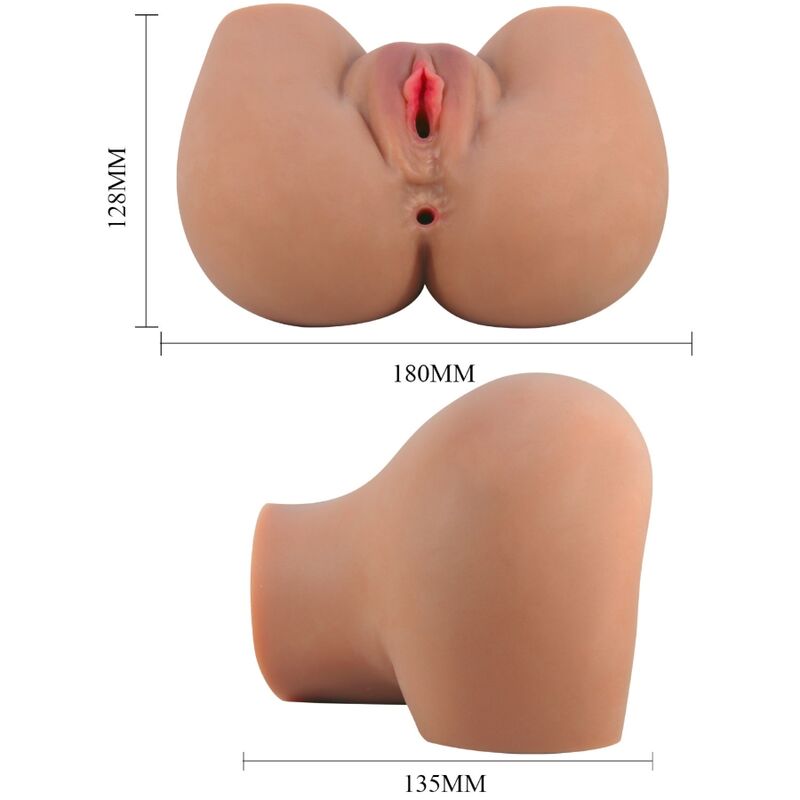 CRAZY BULL - MILA VIBRATOR BUTT MIT REALISTISCHER VAGINA UND ANUS-FERNBEDIENUNG