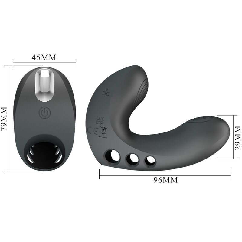 PRETTY LOVE - CAMELIA FINGERVIBRATOR 7 VIBRATIONEN SCHWARZ