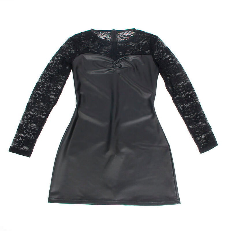 SUBBLIME - 955601 LANGÄRMELIGES KLEID MIT SCHWARZER SPITZE L/XL