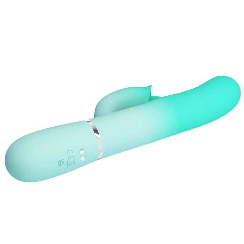 PRETTY LOVE - GIGI MULTIFUNKTIONS-RABBIT-VIBRATOR AQUAGRÜN