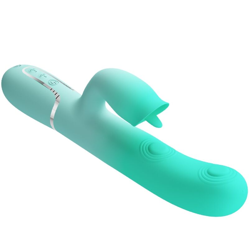 PRETTY LOVE - GIGI MULTIFUNKTIONS-RABBIT-VIBRATOR AQUAGRÜN