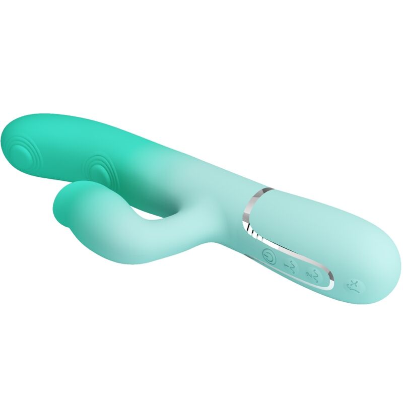 PRETTY LOVE - GIGI MULTIFUNKTIONS-RABBIT-VIBRATOR AQUAGRÜN