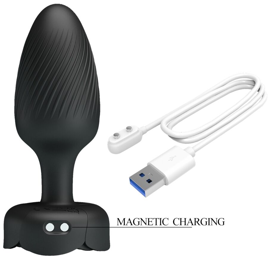 PRETTY LOVE - OSBORN ANAL PLUG MIT LED LICHT SCHWARZ 9,8 CM
